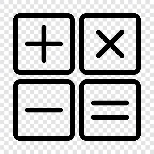 arithmetic, fractions, decimals, ratios icon svg