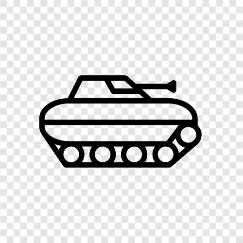 gepanzertes Fahrzeug, Kampffahrzeug, Militärfahrzeug, Waffe symbol