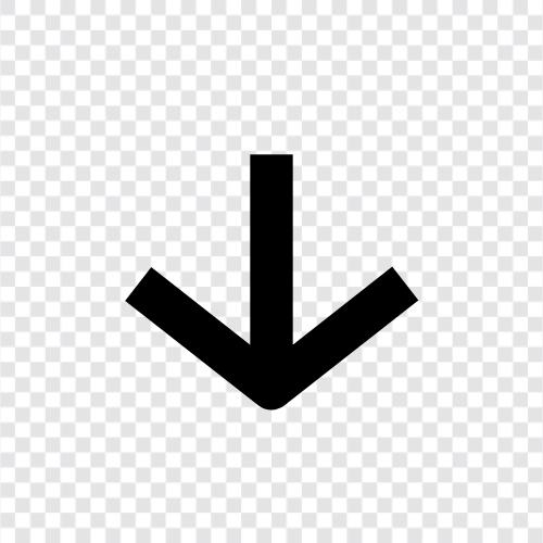 arrow, down arrow key, down arrow key shortcut, down arrow icon svg