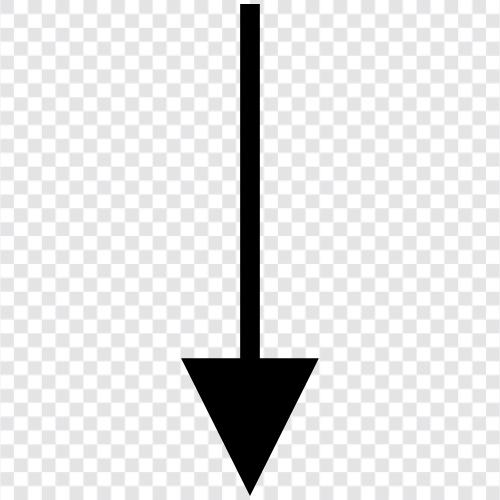 arrow line, line, arrow, Down arrow line icon svg