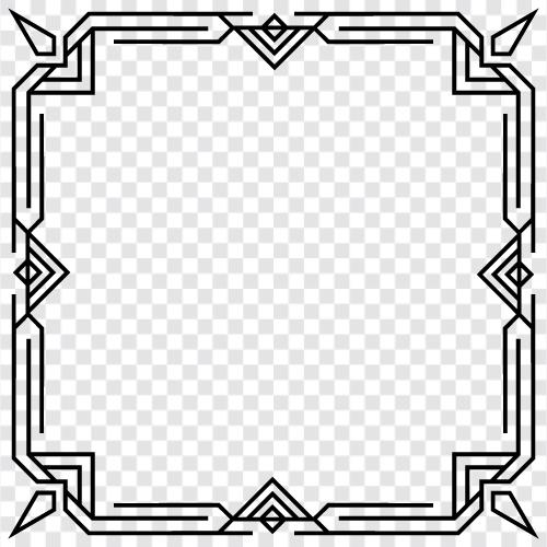 art deco accessories, art deco jewelry, art deco furniture, art deco frame icon svg