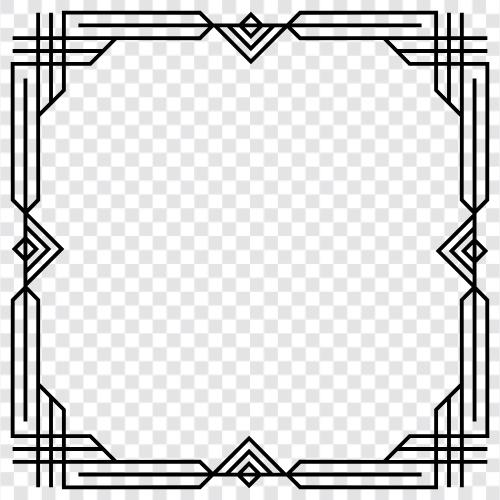 art deco çerçeveler, art deco tasarım, art deco tarzı, art deco çerçeve ikon svg