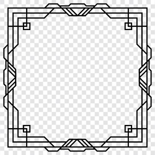 Art Deco glass, Art Deco mirror, Art Deco clocks, art deco frame icon svg