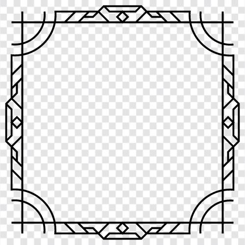 art deco style, art deco furniture, art deco lamps, art deco frame icon svg