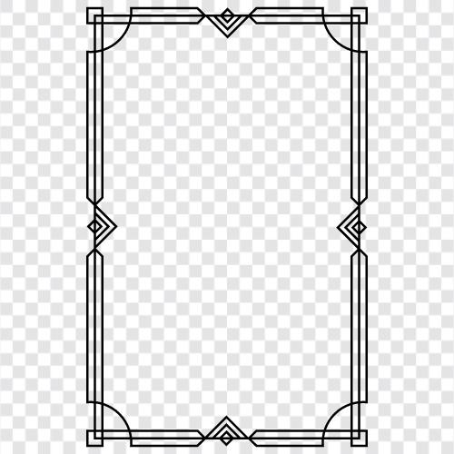 art deco style, art deco objects, art deco furniture, art deco frame icon svg