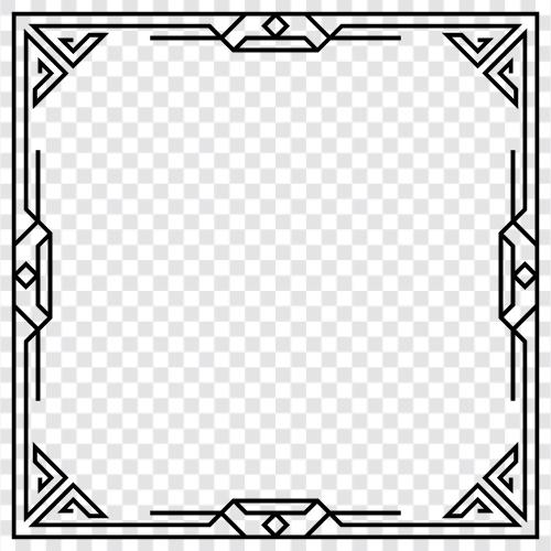 art deco style, art deco furniture, art deco home, art deco frame icon svg