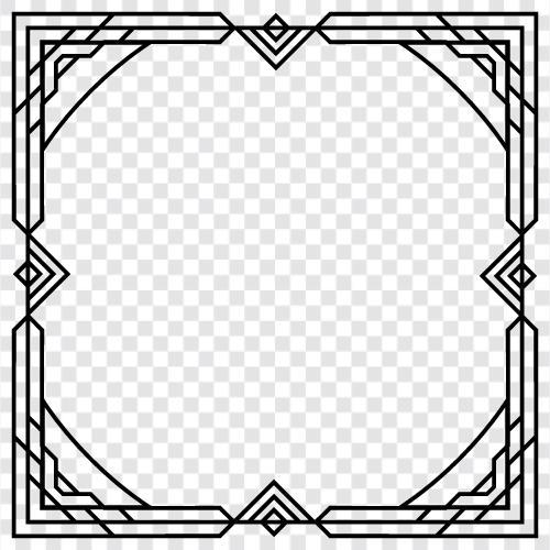 art deco style, art deco jewelry, art deco accessories, art deco frame icon svg