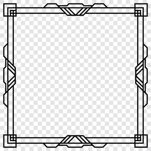 art deco style, art deco furniture, art deco lamps, art deco frame icon svg