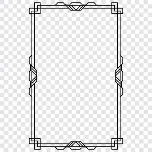 art nouveau frame, art deco mirror, art deco, art deco frame icon svg