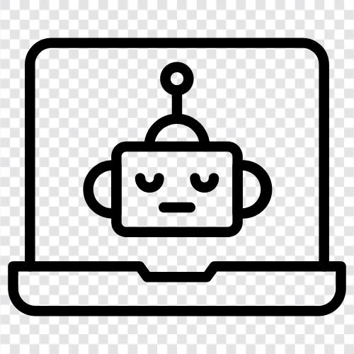 искусственный интеллект, робот, андроид, компьютер Значок svg