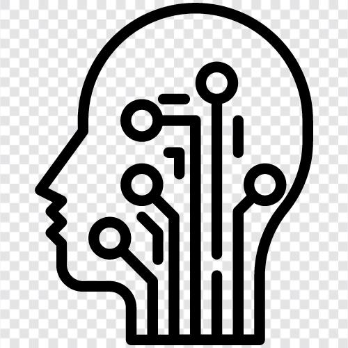 artificial intelligence, cognitive science, neuroscience, robot icon svg