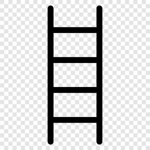 Yükselme, alçalma, güvenlik, ladder rungs ikon svg