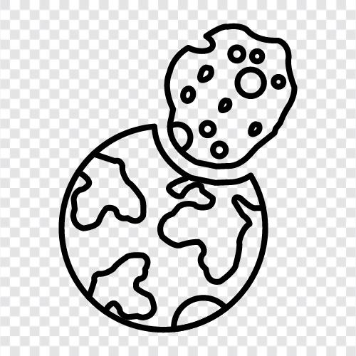 asteroitler, asteroidler kuşağı, asteroid, asteroid kuşağı ikon svg