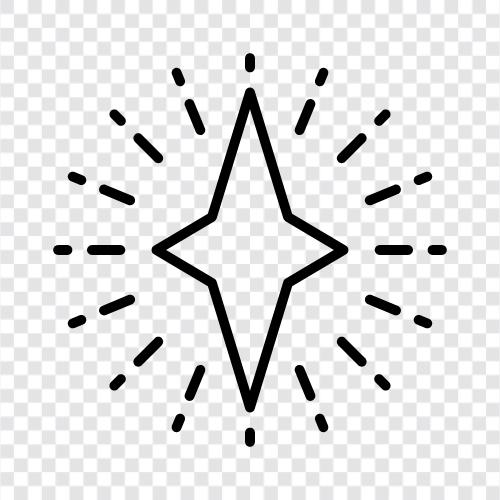 Astronomie, himmlisch, emittieren, Licht symbol