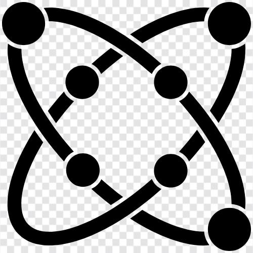 atom, nucleus, electron, atomism icon svg