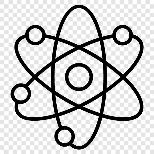 atomiklik, kuantum, nükleer, atomik sayı ikon svg