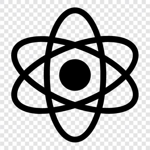 atomism, atomicity, nucleus, electron icon svg