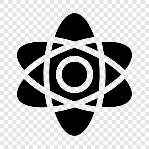 atoms, nucleus, atomism, elements icon svg