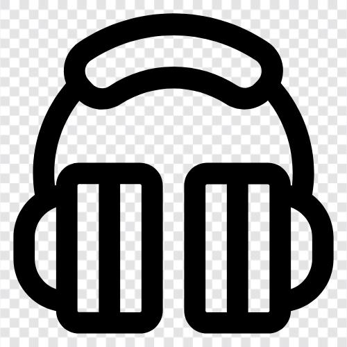 audio, geschlossen zurück, design, kopfhörer symbol