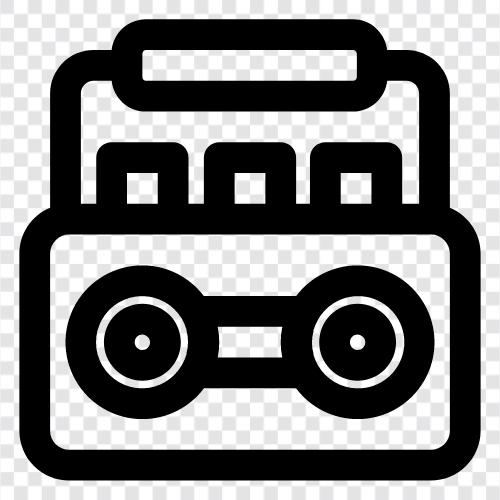 audio, cassette, recording, magnetic icon svg