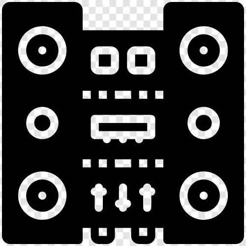 audio, stereo, speakers, amplifier icon svg