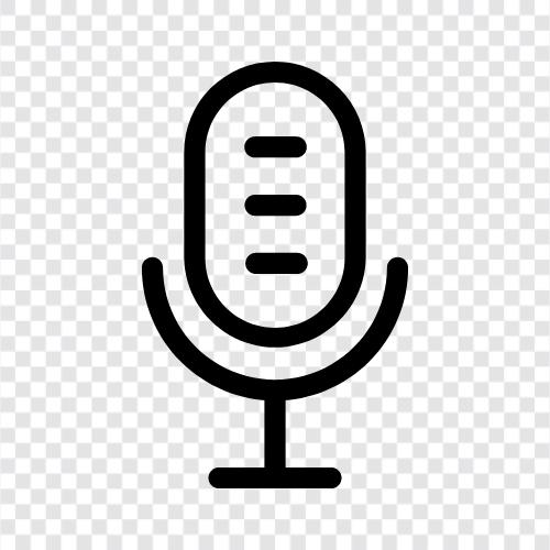 Audio, Recorder, Stimme, Mikrofon symbol
