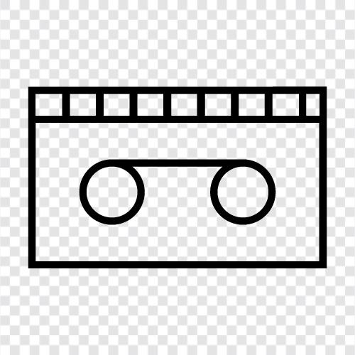 audio tape, music, recording, music industry icon svg