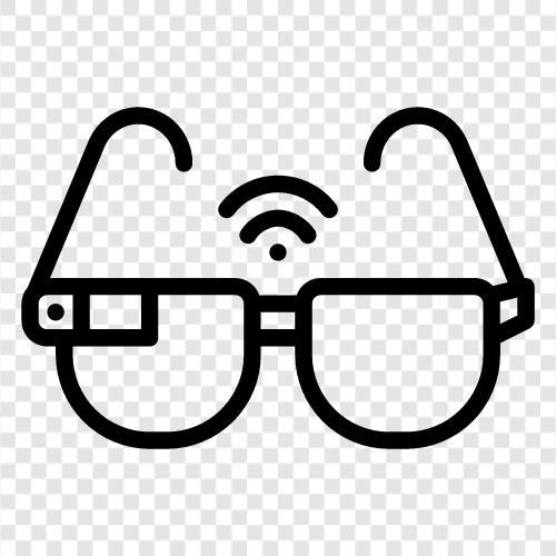 augmented reality, virtual reality, smart eyeglasses, wearable tech icon svg