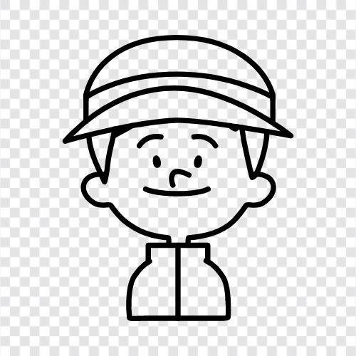 Avatar, Kids, Hat, Cartoon icon svg