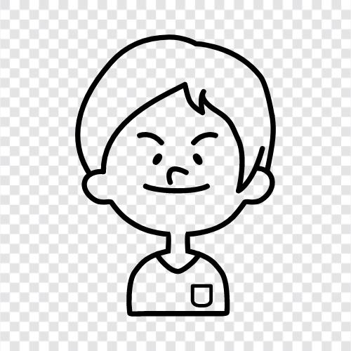 Avatar Kid saç, Avatar Kid saç stili, Avatar Kid saç uzunluğu, Avatar ikon svg