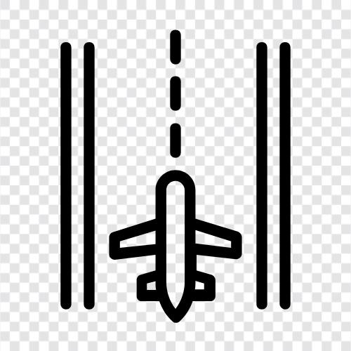 Luftfahrt, Flughafen, Start, Landung symbol