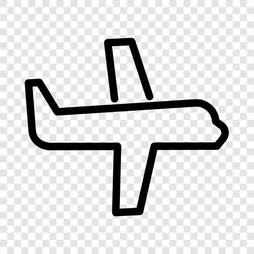 Luftfahrt, Fliegen, Start, Landung symbol