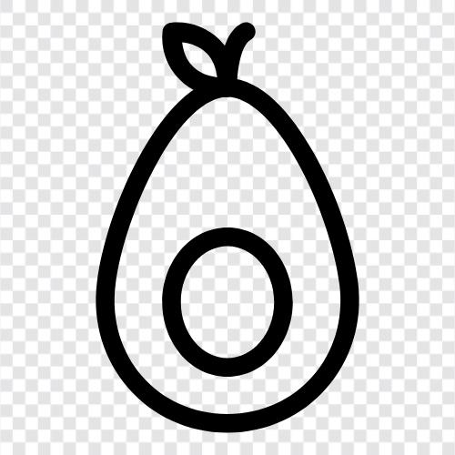 Avocado Toast, Avocadoöl, Avocadobaum, Avocadofrucht symbol