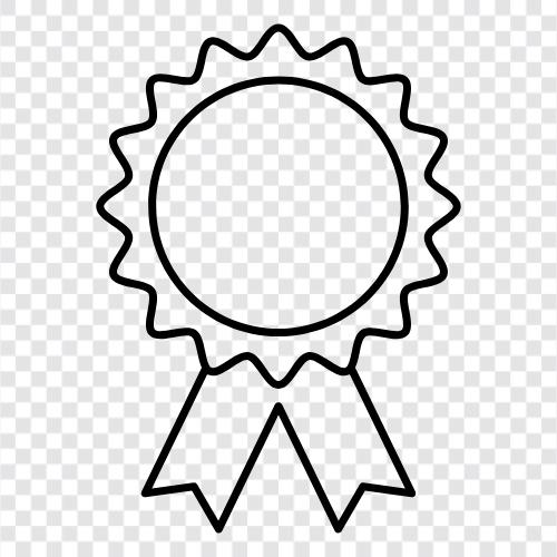 awards, recognition, commendation, badge of honor icon svg