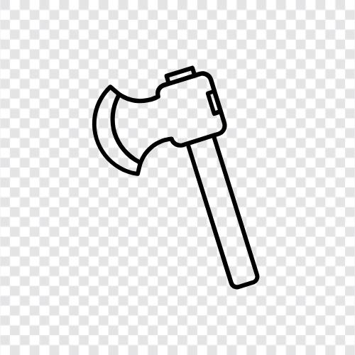 Axe body, Axe handle, Axe head, Axe sharpener icon svg