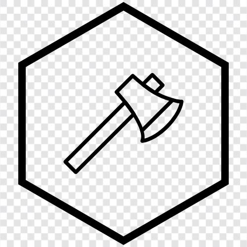 axe, handles, axes, hatchets icon svg