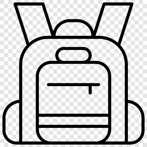 zurück zur Schule, Schulbedarf, Rucksack, Tote symbol