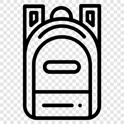 Okula dönüş, okul malzemeleri, sırt çantası, okul çantası ikon svg