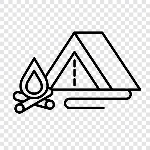 backpacking, hiking, camping equipment, tents icon svg