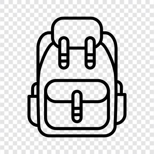 Rucksack, Schulrucksack, Wanderrucksack, Reiserucksack symbol