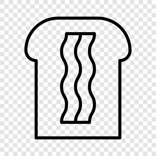 bacon on toast recipes, bacon on toast toppings, bacon on toast breakfast, Bacon on toast icon svg