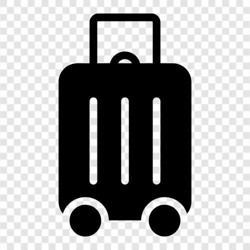 taschen, gepäckständer, koffer, reise symbol