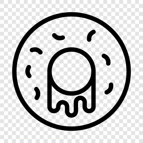 Bäckerei, Dessert, Gebäck, Donut symbol