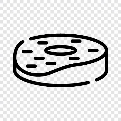 fırın, pasta, kahvaltı, donut ikon svg