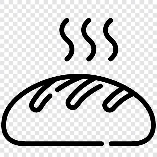 Backen, Brotherstellung, Kruste, Abendessen symbol