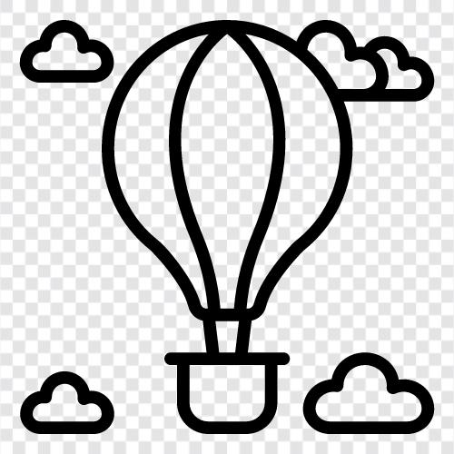 Ballon, Luft, Flug, Abenteuer symbol