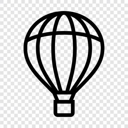 Ballons, Fliegen, Abenteuer, Heißluftballon symbol