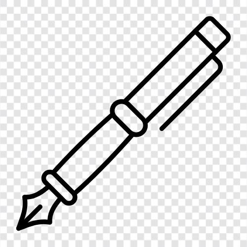 Ballpoint Pen, Fountain Pens for Sale, Pencils and Pens, Fountain Pen icon svg