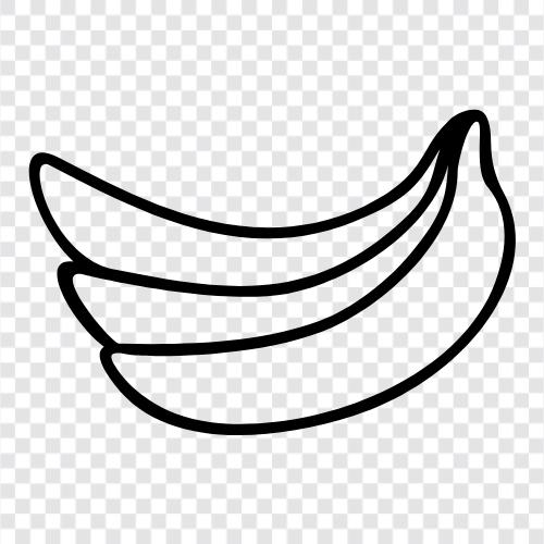 banana chips, banana bread, banana pudding, banana protein shake icon svg