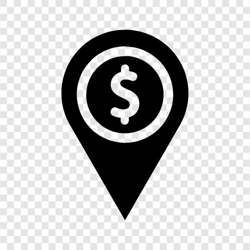 bank, bank branch, bank hours, bank location map icon svg